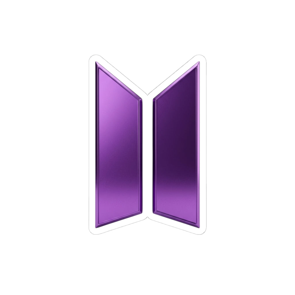 Purple BTS Logo Sticker | Kiss-Cut Sticker