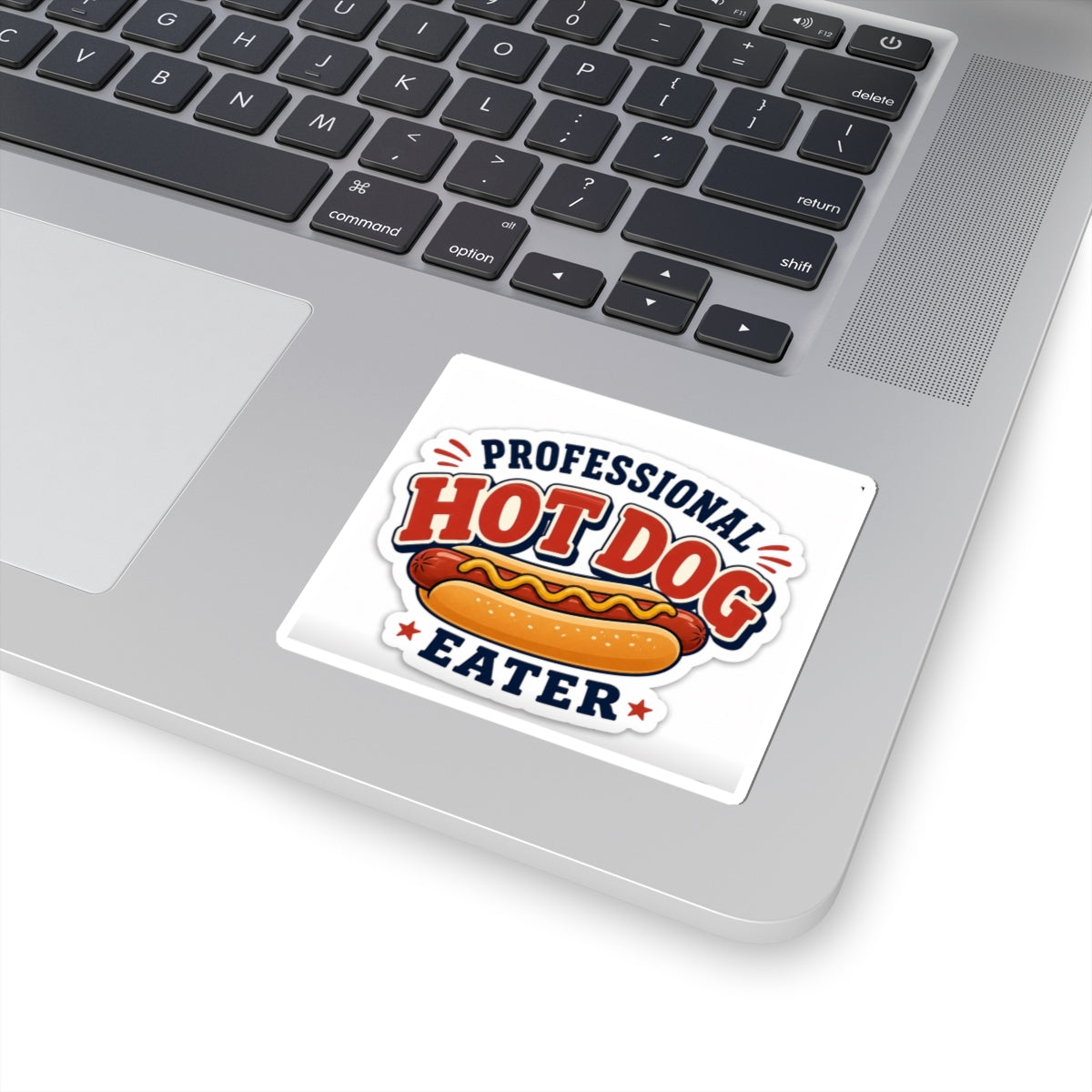 Funny Hot Dog Eat Food Sticker — Kiss-Cut Sticker