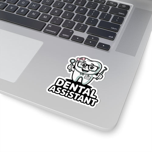 Dental Assistant tooth character Sticker | Cute dental tech decal
