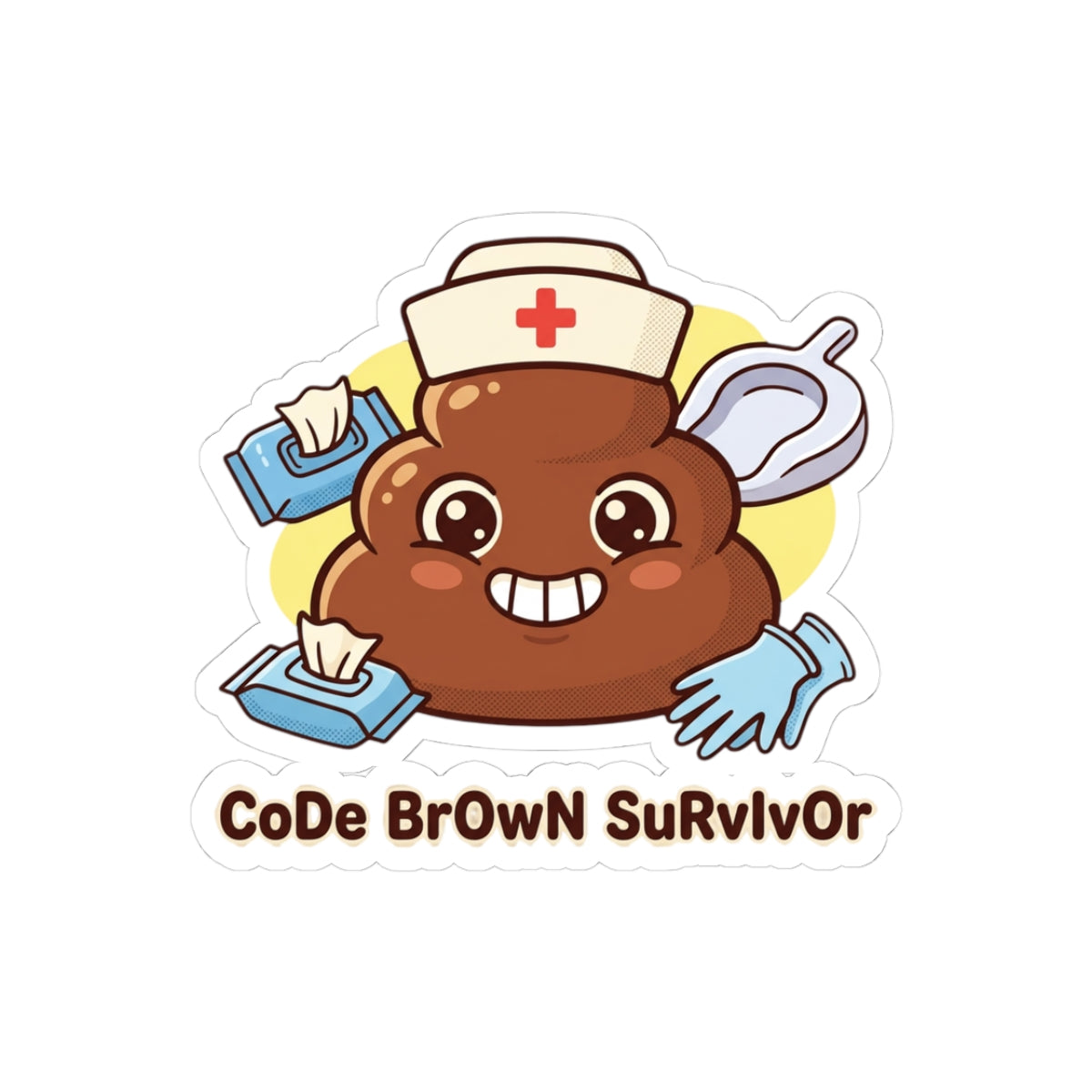 Code Brown Survivor Sticker | Kiss-Cut Vinyl Sticker